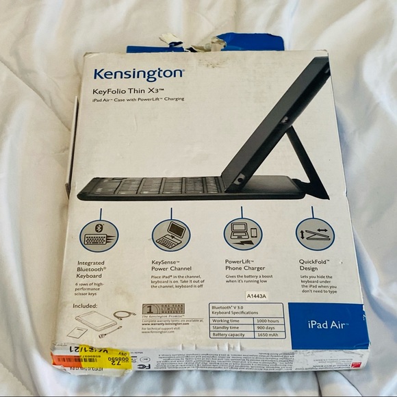 Kensington KeyFolio Keyboard iPad Air A1443A - Picture 5 of 9